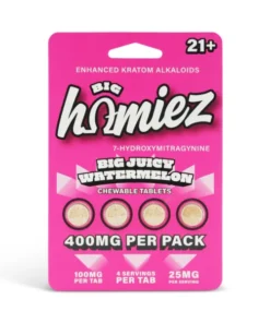 Big Homiez 7-Hydroxy Chewable Tablets Big Juicy Watermelon 100mg
