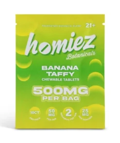 Homiez Botanicals Proprietary Botanical Blend Chewable Tablets Banana Taffy 50mg