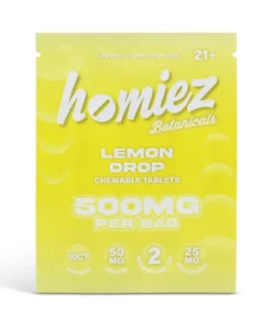 Homiez Botanicals Proprietary Botanical Blend Chewable Tablets Lemon Drop 50mg